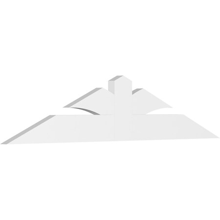 Ekena Millwork Richland Architectural Grade PVC Gable Bracket, 72"W x 15"H x 2"D x 6"F, 5/12 Pitch GBP072X15X0206RIC00